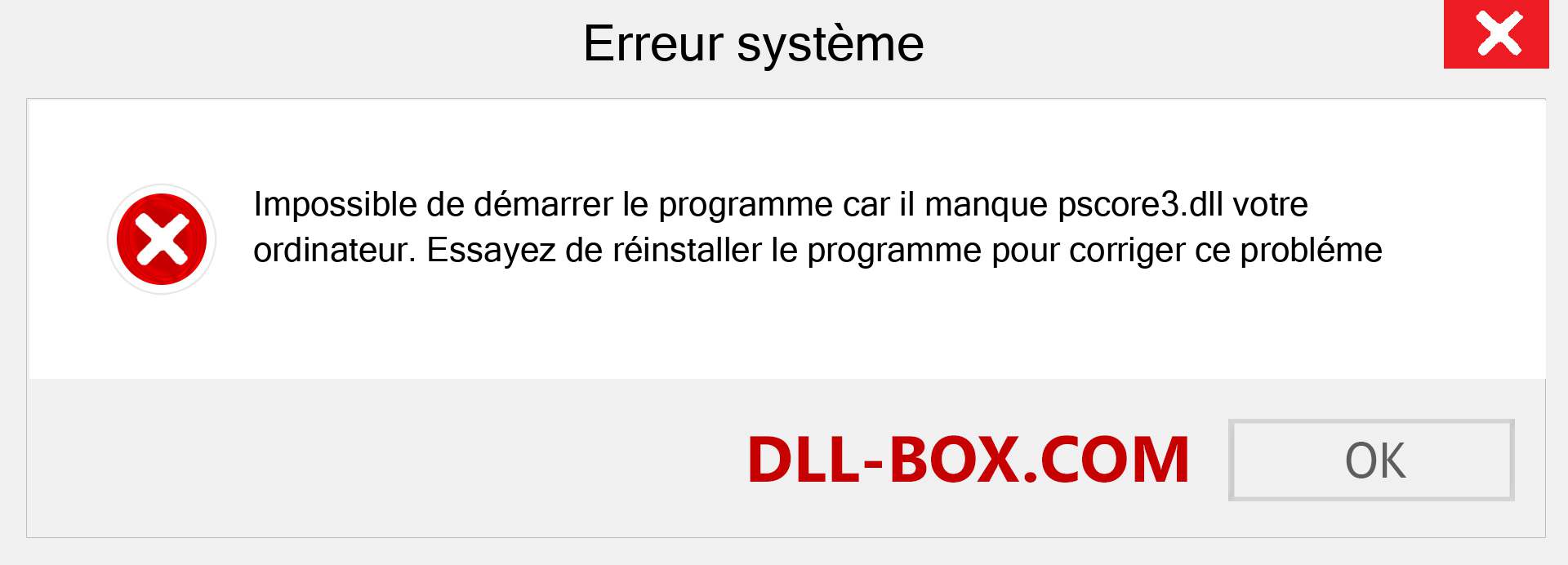 Le fichier pscore3.dll est manquant ?. Télécharger pour Windows 7, 8, 10 - Correction de l'erreur manquante pscore3 dll sur Windows, photos, images